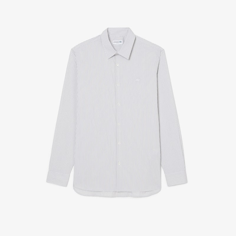 Camisa popelín elastizado rayada Lacoste para caballero