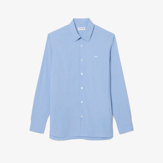 Camisa popelín elastizado rayada Lacoste