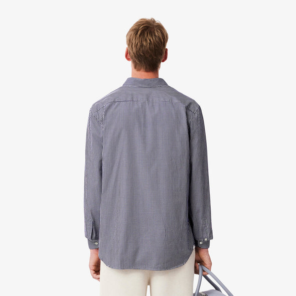 Camisa de hombre lacoste slim fit de algodon premium