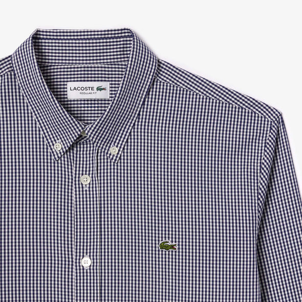 Camisa de hombre lacoste slim fit de algodon premium