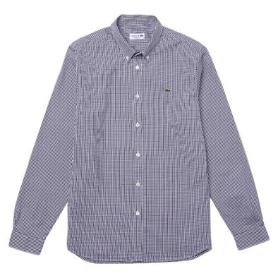 Camisa de hombre lacoste slim fit de algodon premium