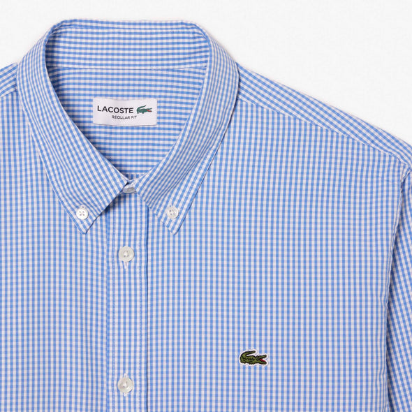 Camisa de hombre lacoste slim fit de algodon premium