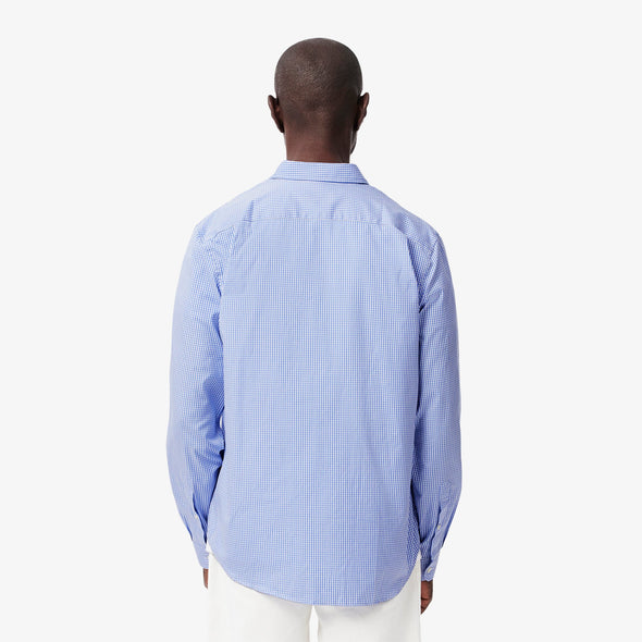 Camisa de hombre lacoste slim fit de algodon premium