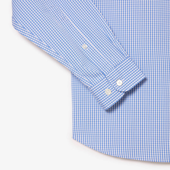 Camisa de hombre lacoste slim fit de algodon premium