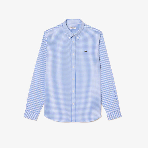 Camisa de hombre lacoste slim fit de algodon premium
