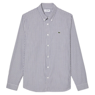 Camisa de hombre lacoste en algodon de rayas