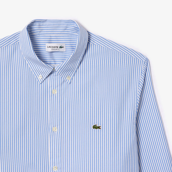 Camisa de hombre lacoste en algodon de rayas