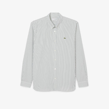 Camisa pinpoint rayada regular fit Lacoste