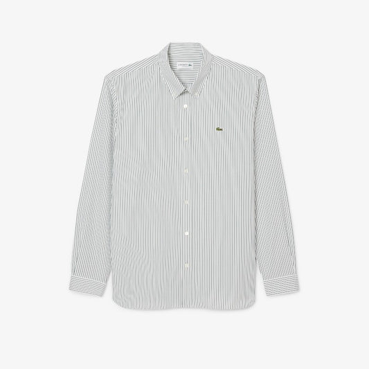 Camisa pinpoint rayada regular fit Lacoste