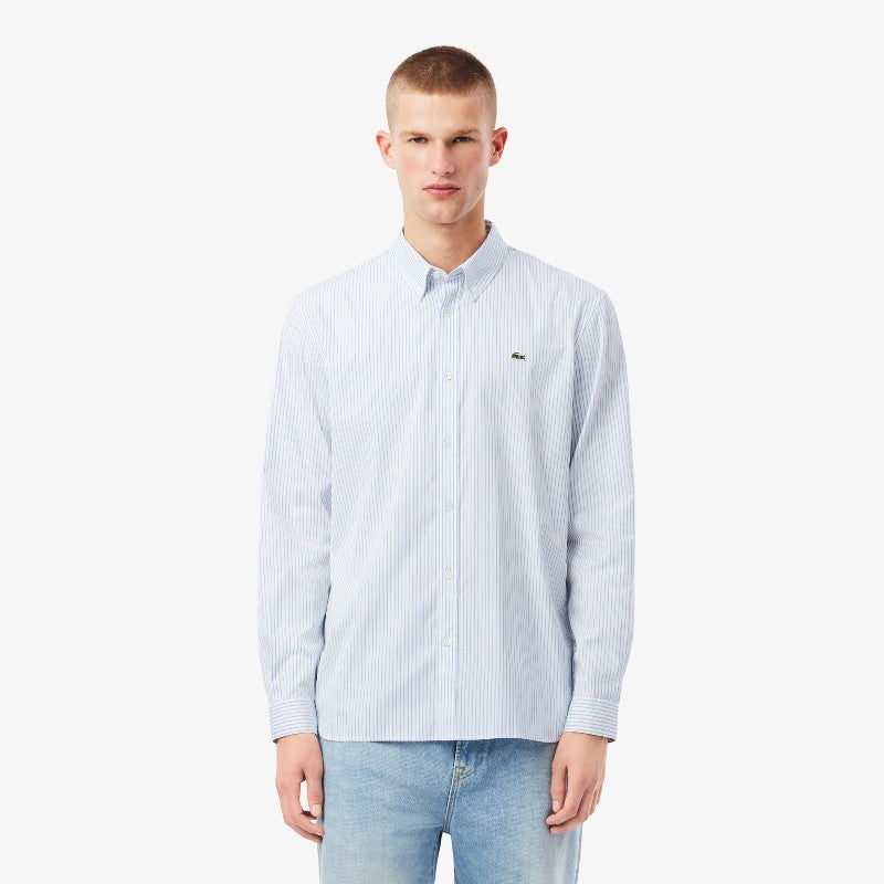Camisa pinpoint rayada regular fit Lacoste