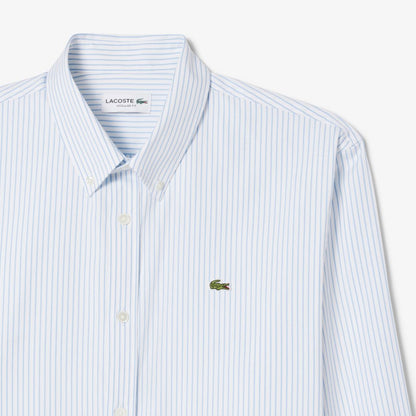 Camisa pinpoint rayada regular fit Lacoste
