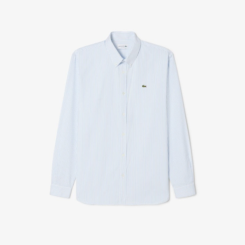 Camisa pinpoint rayada regular fit Lacoste