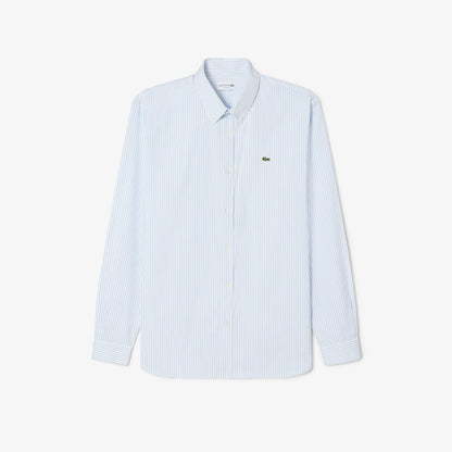 Camisa pinpoint rayada regular fit Lacoste