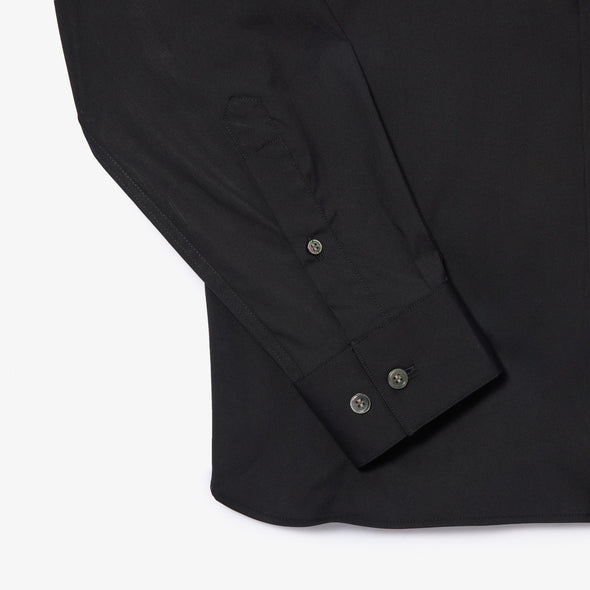 Camisa de hombre lacoste slim fit de algodon con cuello frances