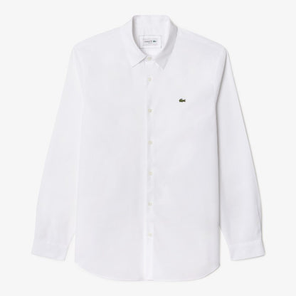 Camisa Lacoste poplin slim fit manga larga