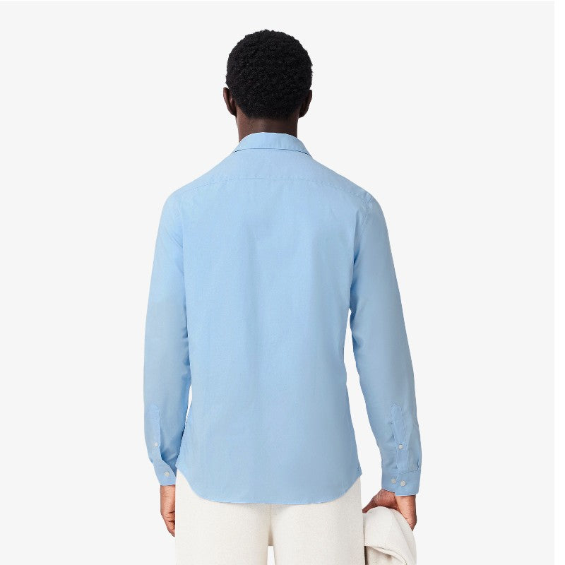 Camisa Lacoste poplin slim fit manga larga