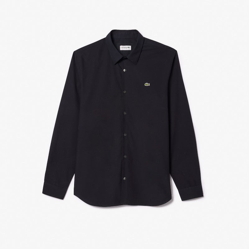 Camisa Lacoste poplin slim fit manga larga