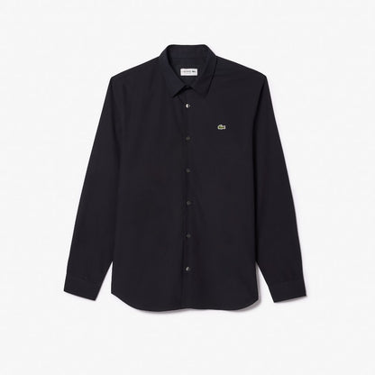 Camisa Lacoste poplin slim fit manga larga