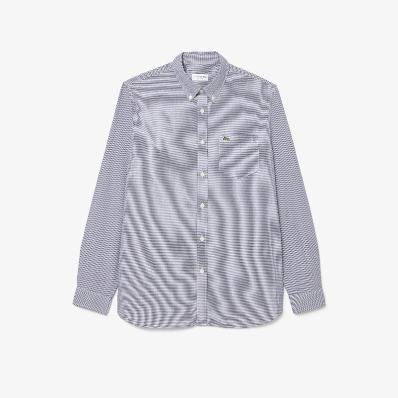 Camisa cuadriculada regular fit manga larga Lacoste