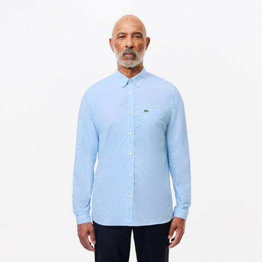 Camisa cuadriculada regular fit manga larga Lacoste