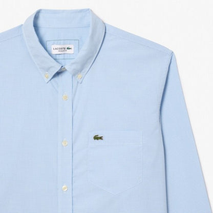 Camisa cuadriculada regular fit manga larga Lacoste