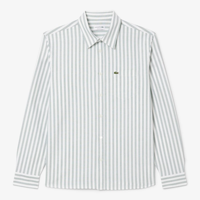 Camisa oxford rayada regular fit ml Lacoste para caballero
