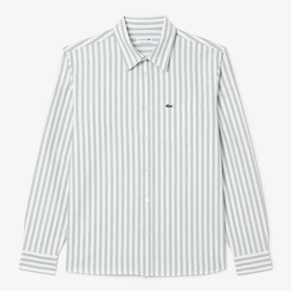 Camisa oxford rayada regular fit ml Lacoste para caballero