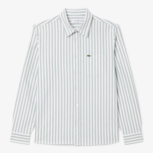 Camisa oxford rayada regular fit ml Lacoste para caballero