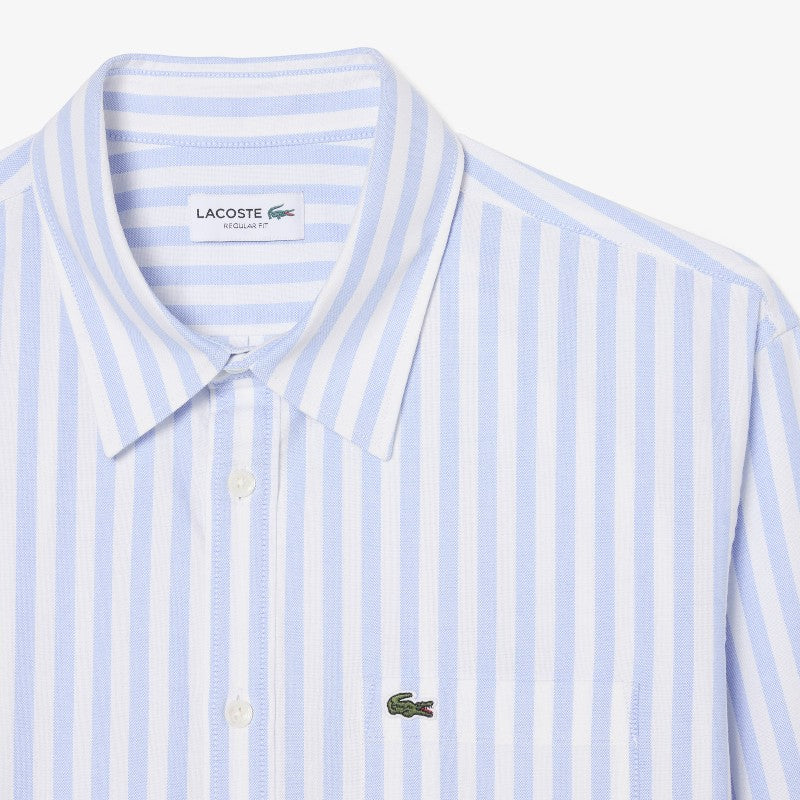 Camisa oxford rayada regular fit ml Lacoste para caballero