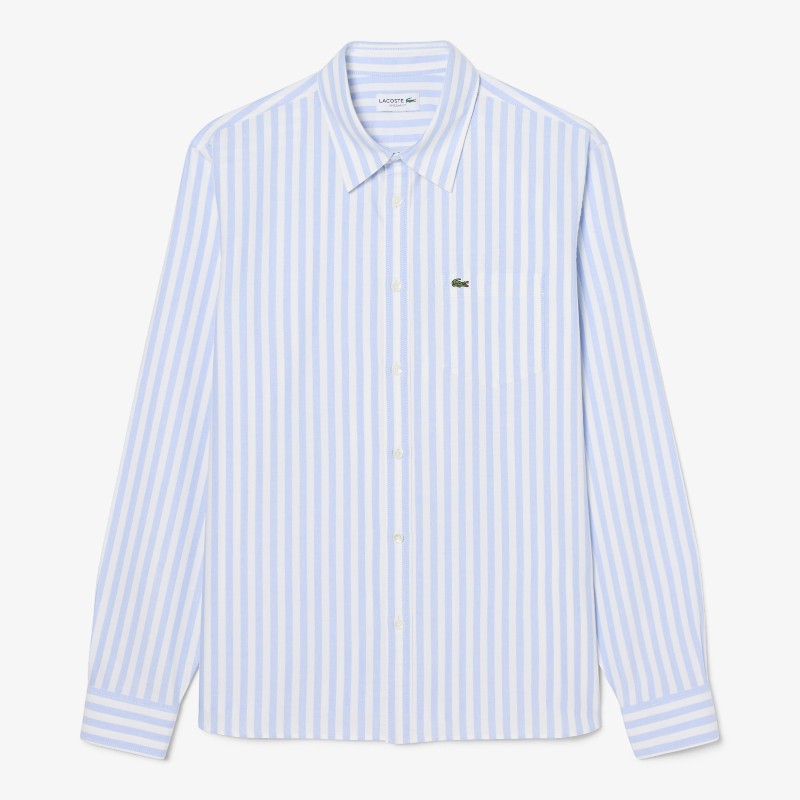 Camisa oxford rayada regular fit ml Lacoste para caballero