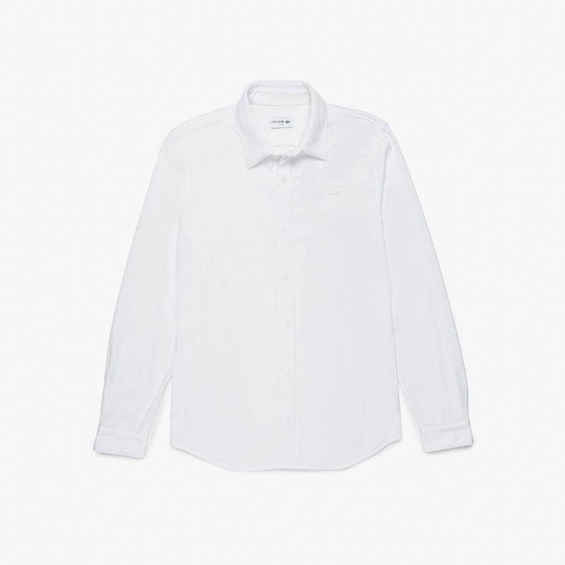 Camisa Lacoste de lyocel y lycra con bolsillo