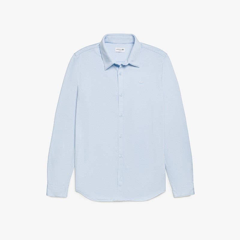 Camisa Lacoste de lyocel y lycra con bolsillo para caballero