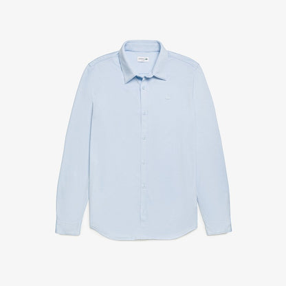 Camisa Lacoste de lyocel y lycra con bolsillo para caballero