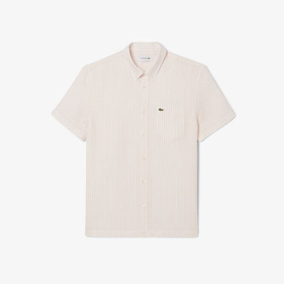Camisa de lino a rayas Lacoste