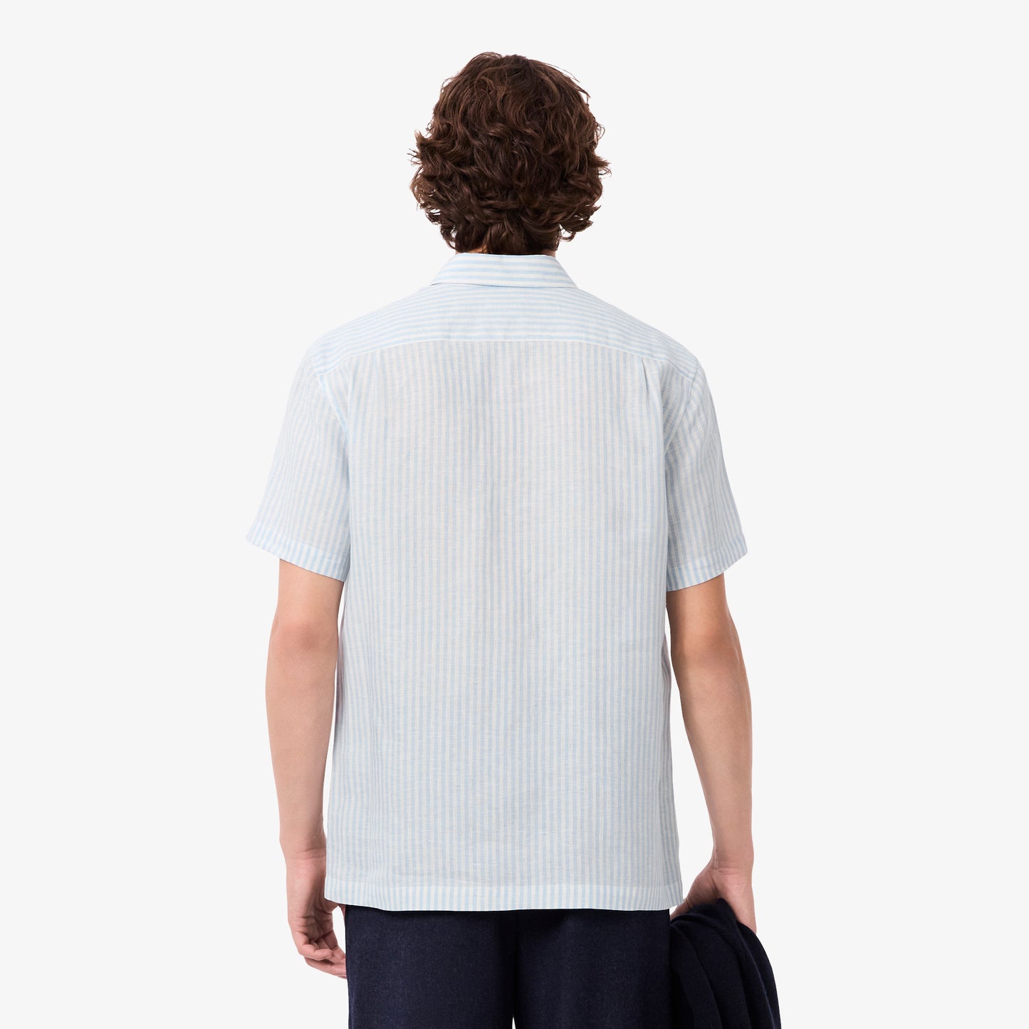 Camisa de lino a rayas Lacoste