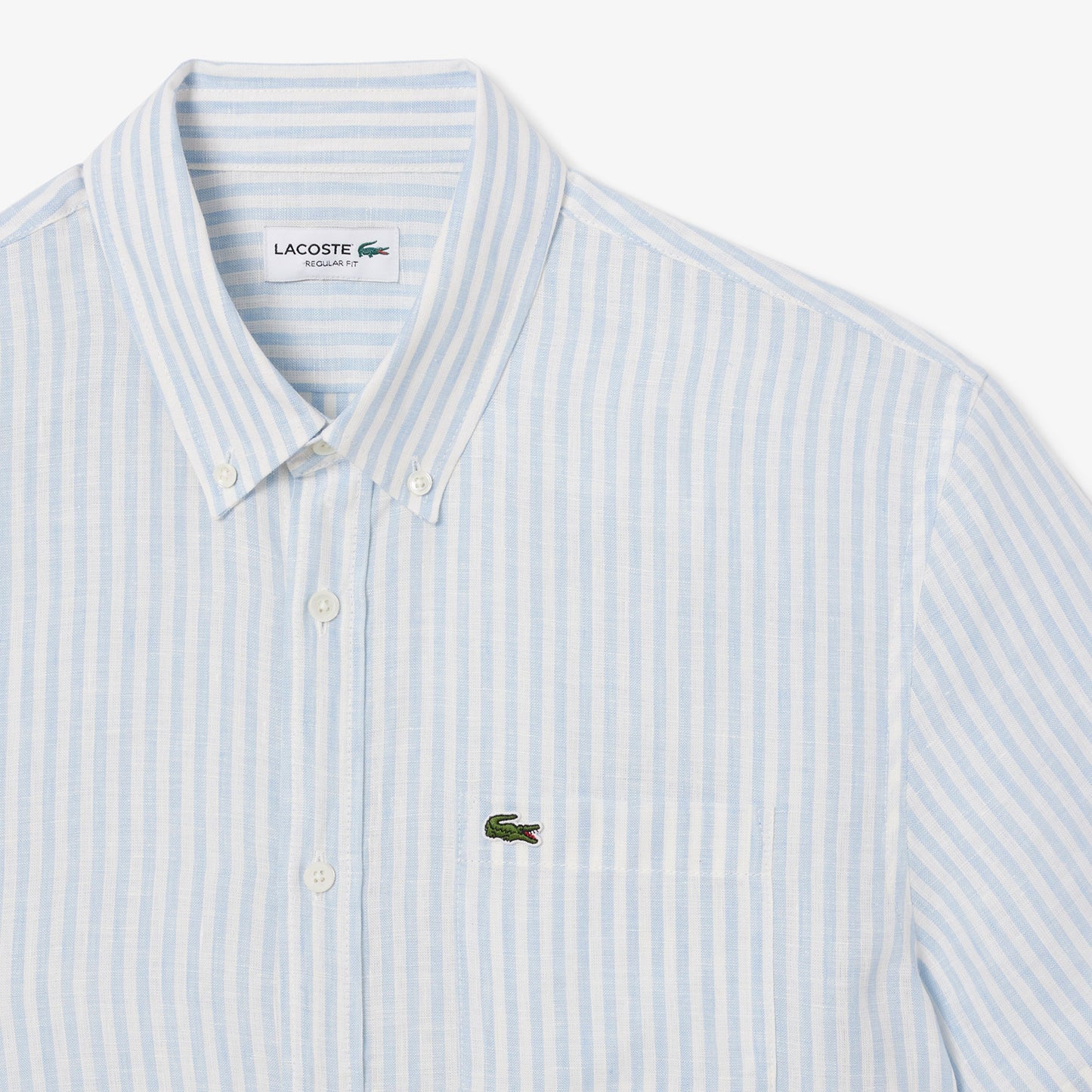 Camisa de lino a rayas Lacoste