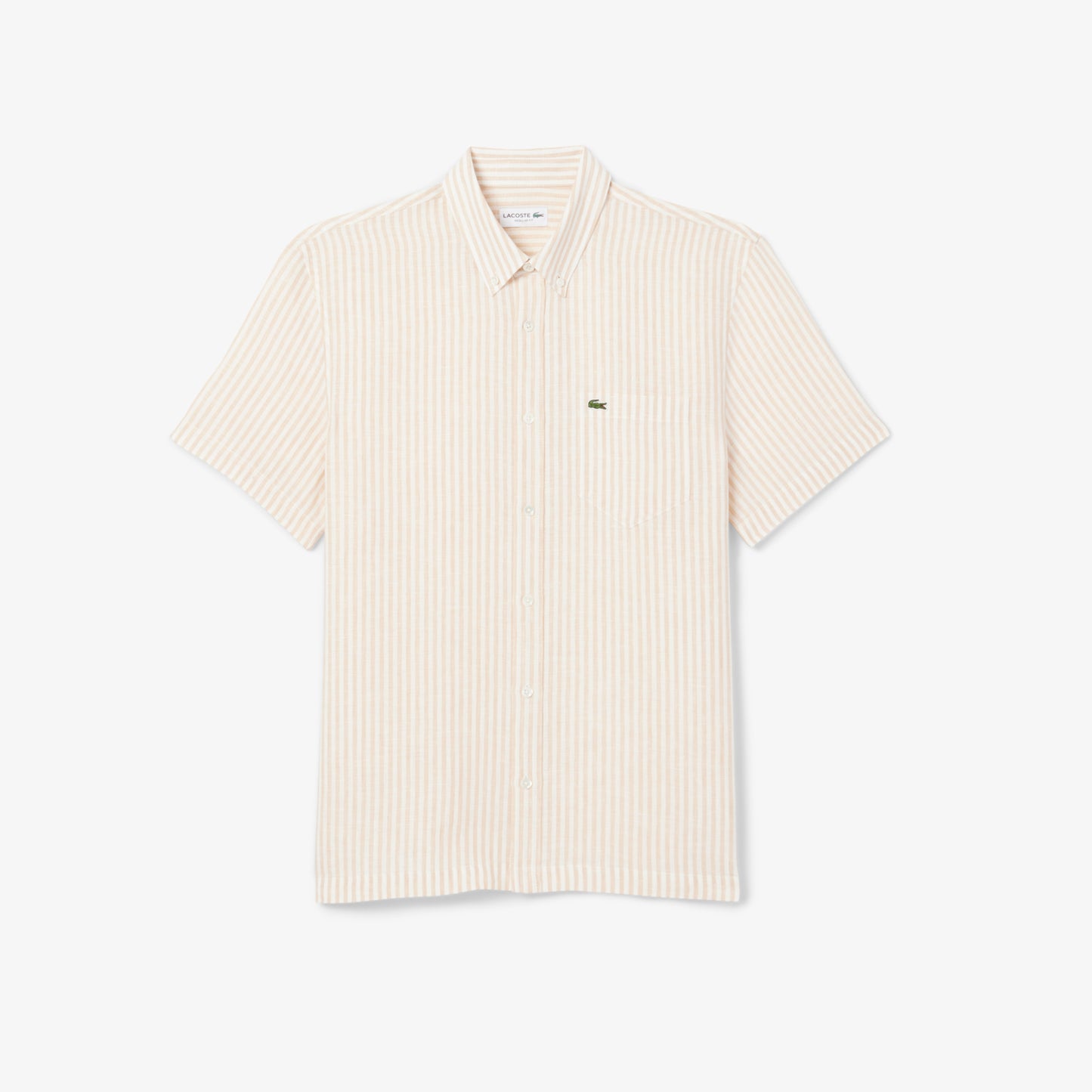 Camisa de lino a rayas Lacoste