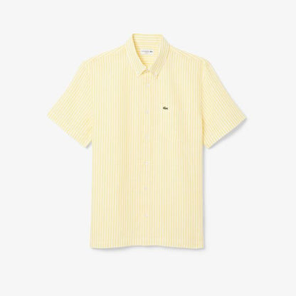 Camisa de lino a rayas Lacoste