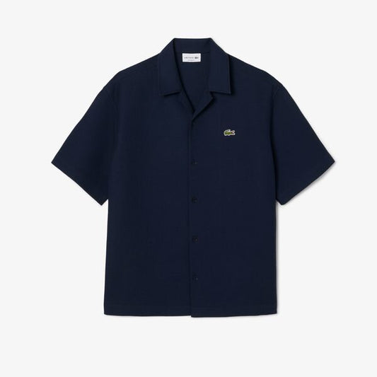 Camisa Lacoste waffle lisa relaxed fit