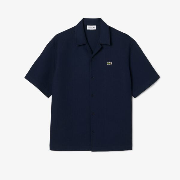 Camisa Lacoste waffle lisa relaxed fit