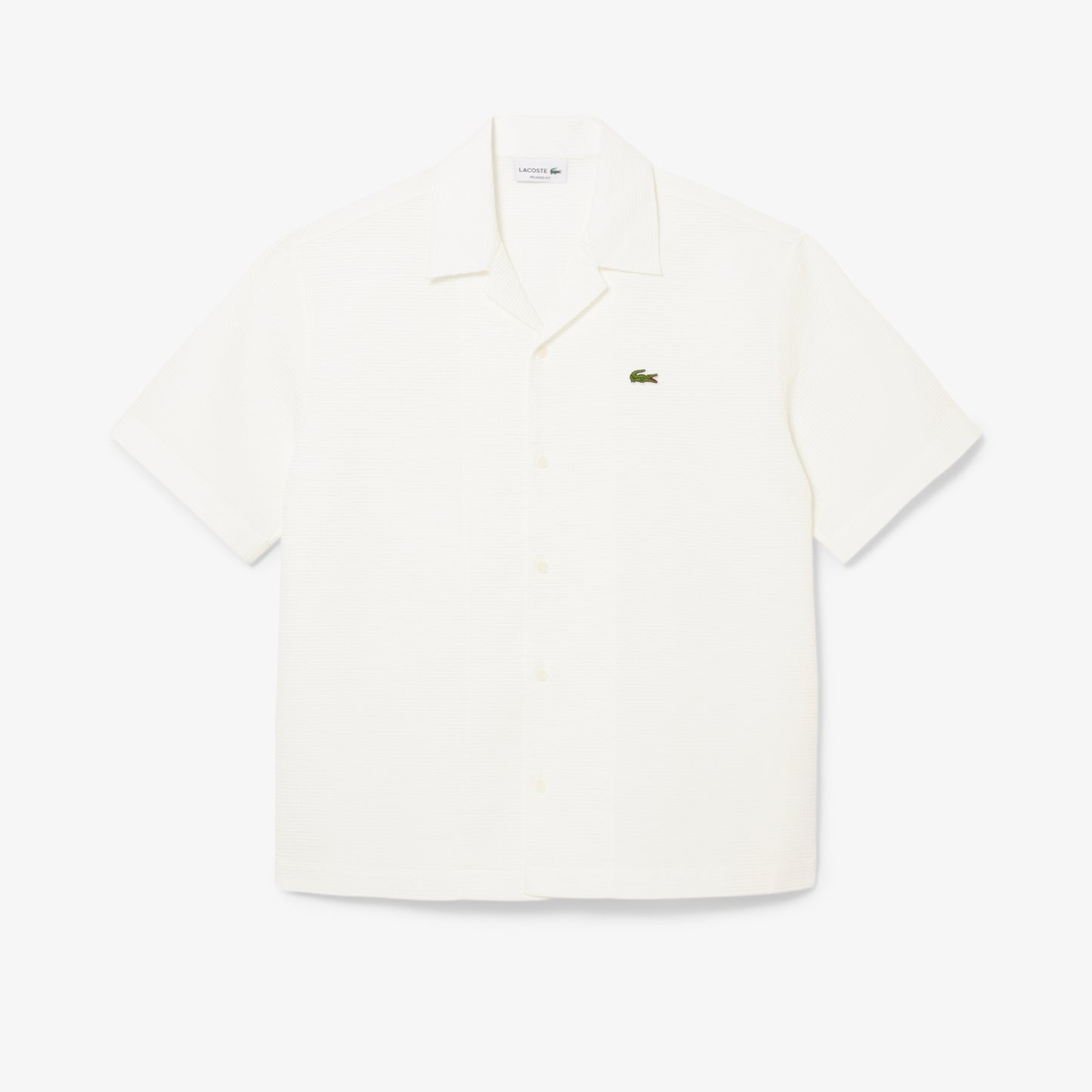 Camisa Lacoste waffle lisa relaxed fit