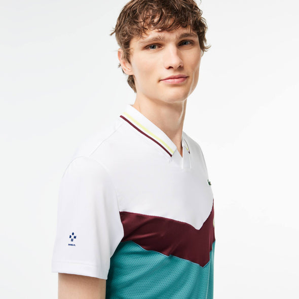 Polo lacoste tennis x daniil medvedev slim fit efecto sin costura