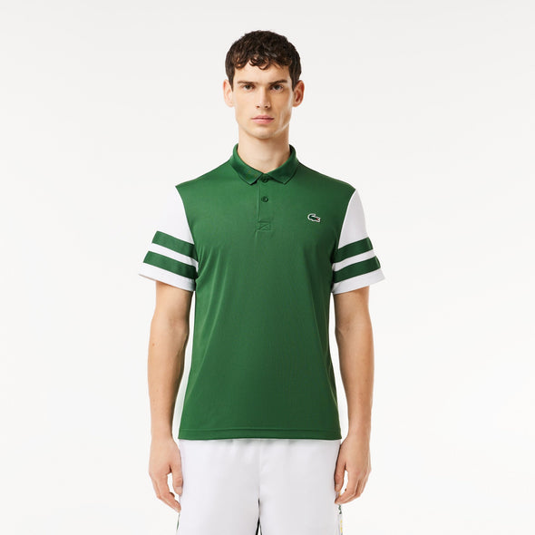 Polo lacoste de tenis ultra dry con diseno color block