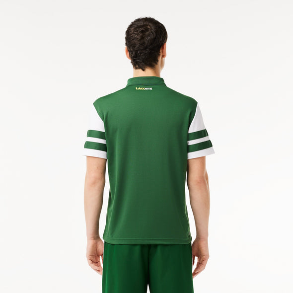 Polo lacoste de tenis ultra dry con diseno color block