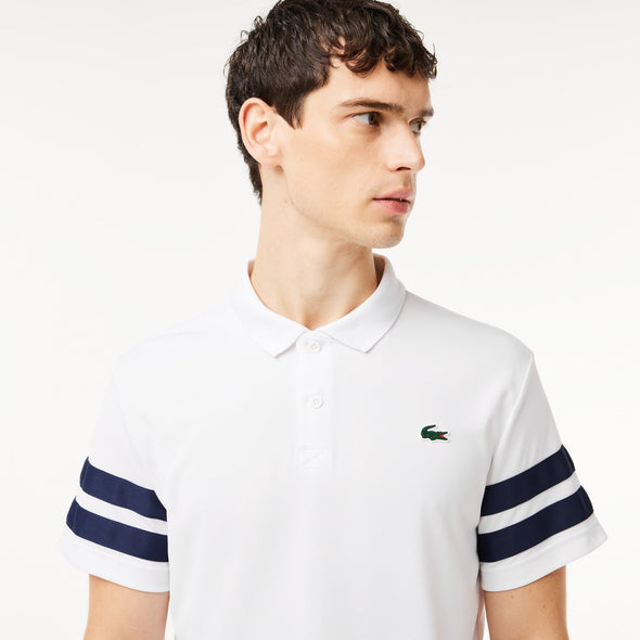 Polo lacoste de tenis ultra dry con diseno color block