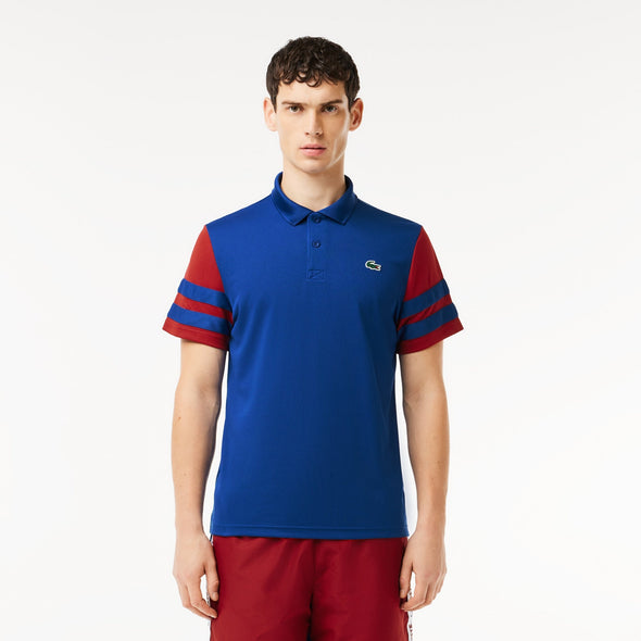 Polo lacoste de tenis ultra dry con diseno color block