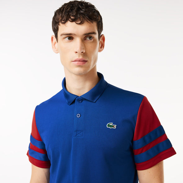 Polo lacoste de tenis ultra dry con diseno color block