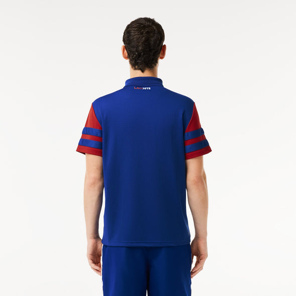 Polo lacoste de tenis ultra dry con diseno color block