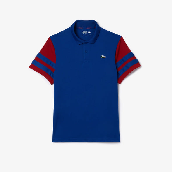 Polo lacoste de tenis ultra dry con diseno color block