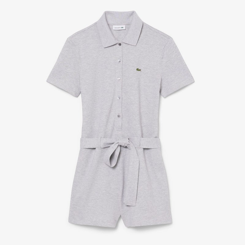 Vestido liso tipo polo Lacoste